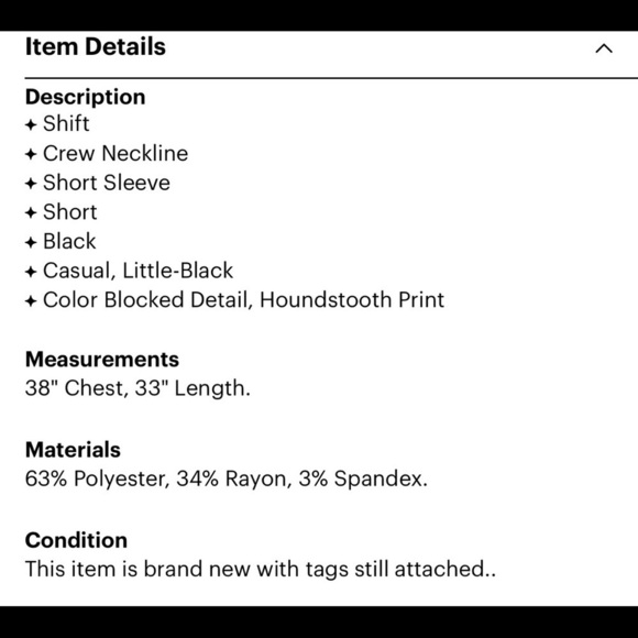 NEW BCBGENERATION Black Checkered Dress XS - Picture 3 of 8